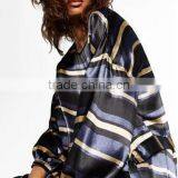 Runwaylover EY2351B 2017 Ladies Fashion Long Sleeve Stripe Blouse thumbnail-4