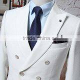 Custom High Quality White Colour Double Breast Man Coat Plus Size Feature Man Blazer thumbnail-2