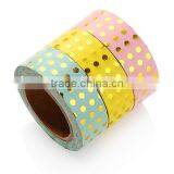 3 Patters Japan Washi Tape Gold Stamping Point Patterns Paper Tape 1.5cm*10m thumbnail-2