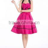 Apparel Walson Wholesale New Design Cotton Polka Dot Bandage Halter 1950s Vintage Dress 4599-3 thumbnail-1