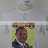 White Color Printed Face Cheap Election Tshirt 100% Polyester 140~150g thumbnail-3
