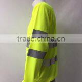 100%polyester hi Vis Rib Collar Long Sleeve Wicking High Visibility T-shirt thumbnail-2
