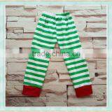 Girls Fall Boutique Clothing Green and White Strips Outfits Night Wear Christmas Pajamas Winter Clothes thumbnail-3