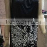 Low Price Blue Color 65% Polyester 35% Cotton Designer One Piece Party Fashion Lady Dress thumbnail-1