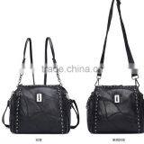 Women PU Leather Vintage Backpacks Fashion Leisure Male School Sport Black Travel Daypack Retro Bagpack thumbnail-4