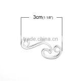 Zinc Based Alloy Connectors Wave Silver Plated thumbnail-2