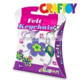 OEM Craft Project for Kids Diy Jewelry Felt Flower Keychain thumbnail-3