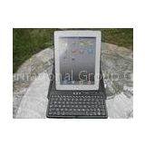 Black Wireless PU Protective IPad 2 Leather Case With Bluetooth Keyboard Display Stand