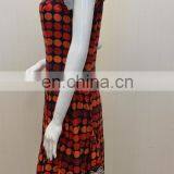 Ladies's Fashion Silk Cotton Bordered Printed Lined Slim Casual Wear Dresses thumbnail-3