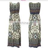 Women Paisley Prints Maxi Dress Summer Beach Wear