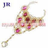 Tribal Stylish Diamond Belly Dance Bracelet Hand Chain Jewelry P-9001# thumbnail-4