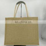 Cotton Handle Grocery Tote Waterproof Jute Bag With Zipper thumbnail-2