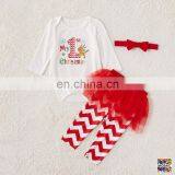 Baby Girls Boys Matching Clothes Sister Brother Match Tops Santa Outfits Sets my First Christmas Romper Tutu Skirt Santa Hats thumbnail-2