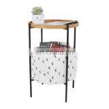 Customized Newest Design Home Storage Metal Round Tea Table With Wooden Lid thumbnail-4