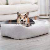 Rectangle Dog Bed Soft Velvet Fabric Pet Bed for Dogs & Cats With Non Slip Bottom thumbnail-3