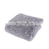 Wholesale High Quality Gray Plain Color Printed Fluffy Plush 100%Sherpa Blanket Sherpa Fleece Throw Blanket thumbnail-1