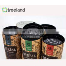 Popcorn Paper Canister Herb Tin Box Kraft Tube With Black Tin Lid thumbnail-5