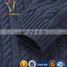 Winter Thick Cashmere Cable Knit Sweater Men thumbnail-5