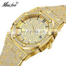 MissFox V294 Women Quartz Watch Diamond Business Ladies Wristwatch Stainless Steel Ladies Watches Women