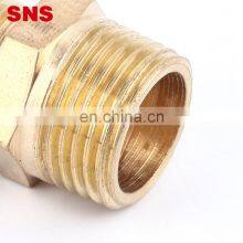SNS BW Series Pneumatic Double Male Thread Straight Extension Connector Adapter Brass Quick Coupler Pipe Fitting thumbnail-5