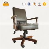 beauty wooden arms chair with wheel