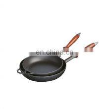 CNC Milled Seasoned Enamel Cast Iron Skillet, Cast Iron Frying Pan thumbnail-1