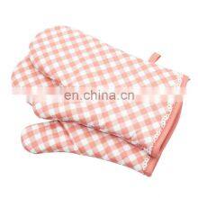 Factory Wholesale Microwave Barbeque Kitchen Insulation BBQ Heat Resistant Cotton Grill Oven Mitts Gloves thumbnail-4