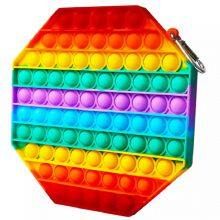 Rainbow Push Bubble Sensory Toy Stress Relief Squishy Silicon Pops Fidget Toys thumbnail-2