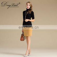 100% Cashmere Preppy Style Turtleneck Sweater Women Slim Fit Half Sleeves Solid Pattern Knitted Winter OEM Service Available thumbnail-2