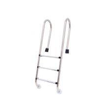 High Quality SS Steel Frame 4-Step Ladder for Above Ground Swimming Pool With Non-Slip Plastic Steps thumbnail-2