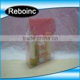Eco-friendly Small Button Closure Clear Pvc Cosmetic Bag for Travel