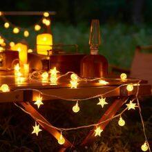 Copper Wire Crystal Ball LED String Lights - Battery Operated for Indoor Outdoor Christmas Wedding Bulk thumbnail-2