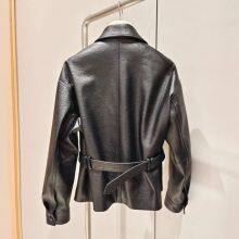 Imported Foam Sheepskin Big Brand Same Style Sheepskin Short Jacket Women 2025 Spring New Waist Slimming Genuine Leather Jacket thumbnail-2