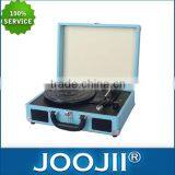 Portable Vintage Wooden Turntable With High Quality PU Leather Finish thumbnail-1