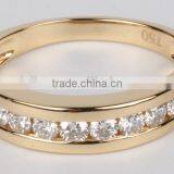 Wholesale Jewelry 2015 Fashion Design 925 Silver Ring Flower CZ Gold Plated Ring thumbnail-2