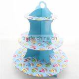 Wedding Birthday Decoration 3 Tier Party Paper Colorful Cupcake Stand