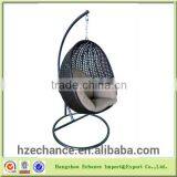 Hanging Egg Chair for Outdoor or Indoor Rattan Hanging Swing Chair With Stand thumbnail-1