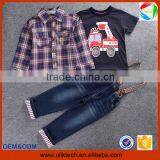 2016 Manufacturer New Fashion Child Clothes for 2 Pieces Casual Baby Boy Clothing Set Wholesale Spring Kids Clothes (ulik-BC080)