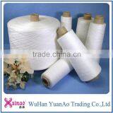 Raw White Polyester Fibers / 100% Polyester Core Spun / Close Virgin Yarns thumbnail-1