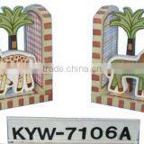 Kids Wooden Savanna Design Decorative Bookends thumbnail-1