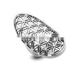 Nickel Free 925 Sterling Silver Open Flower of Life Ring thumbnail-1