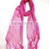 Fashion Chiffon Acrylic Lady Silk Neck Scarf in Leopard Grain Silk Scarves
