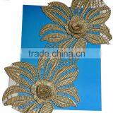 2015Hot Selling Fashion Golden Lace Trim for Party Wedding Dress OEM thumbnail-1