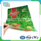 Plastic Frozen Food Packaging Bags for Cream Meat/Seafood with Hanger/Customized Packaging Bag for Frozen Food