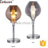 CE ROHS UL SAA Certificate Cognac/ Clear Color Cup Shade Glass Table Lamp Fro Decoration Supplier's Choice