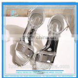 New arrival patent leather bright women sandals fashion design thick heel women sandals