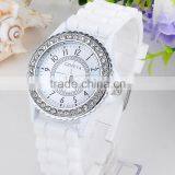 Funky Stylish Rhinestones Chronograph Silicone Watch Display Quartz Wrist Watch Custom thumbnail-5