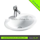 High quality natural white ceramic modern style wash basin