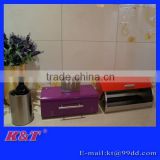 modern colorful stainless steel bread box