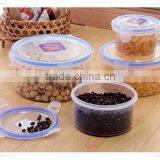 Wholesale 4pcs Plastic Cylindrical Food Container Set With Lid All Size Fd022 thumbnail-1